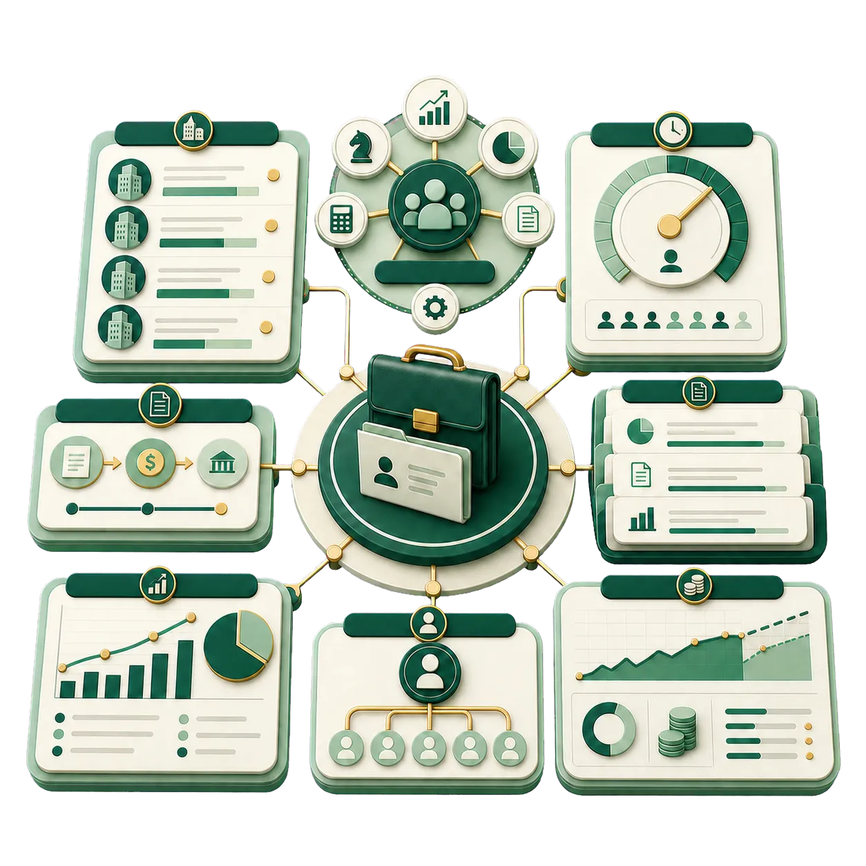 Professional services collaboration illustration